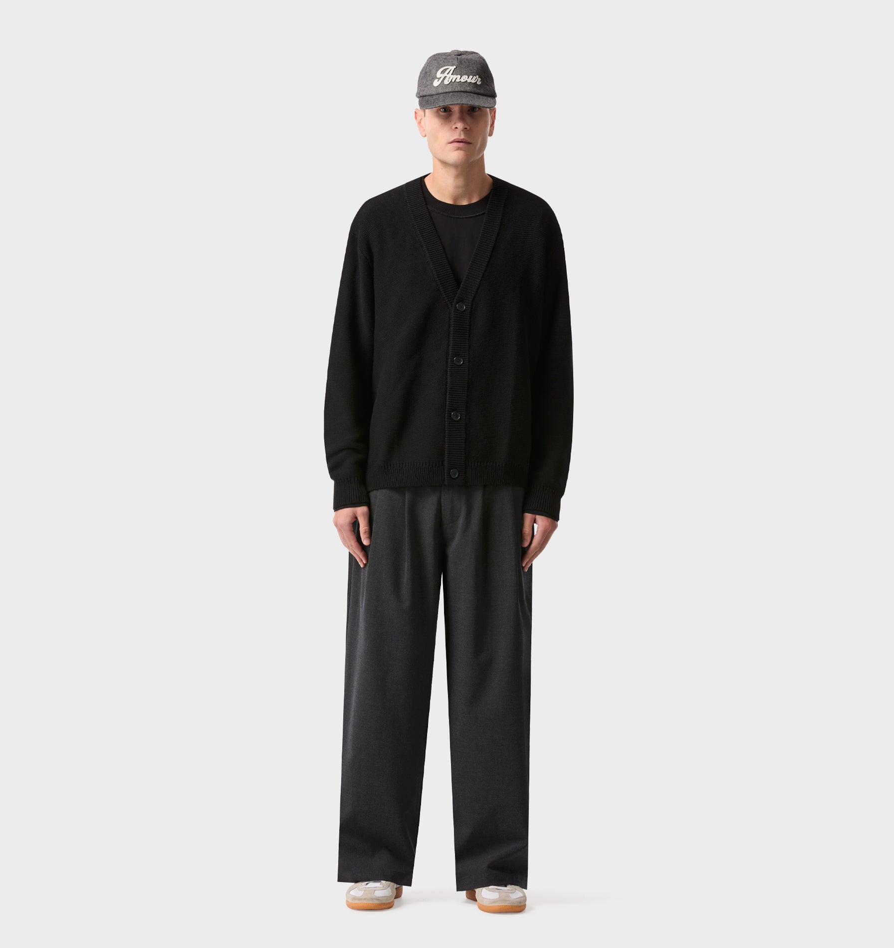 Nelson Cotton Cardigan - Black