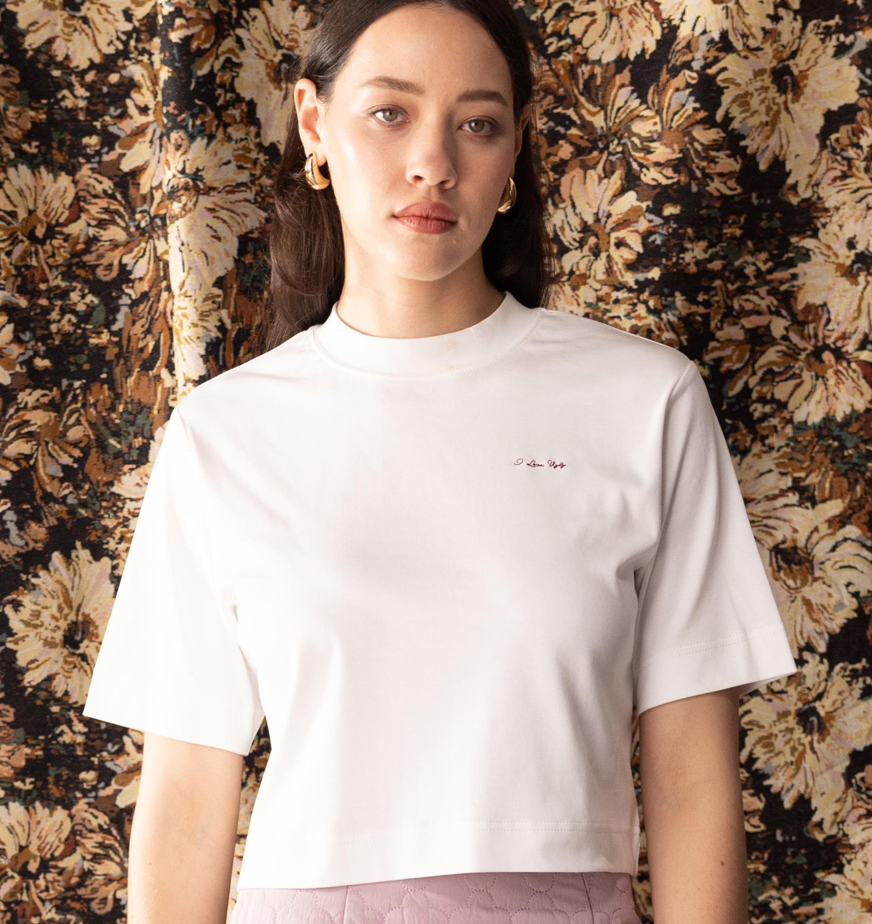 In-Bloom Embroidery Tee - White