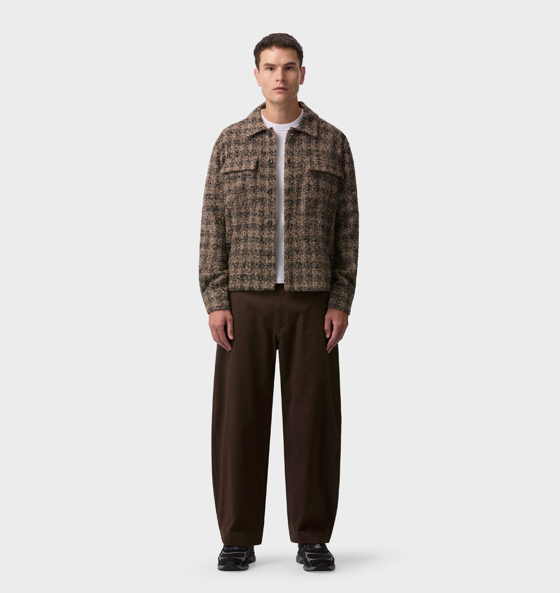 Boucle Overshirt - Brown/Black Check
