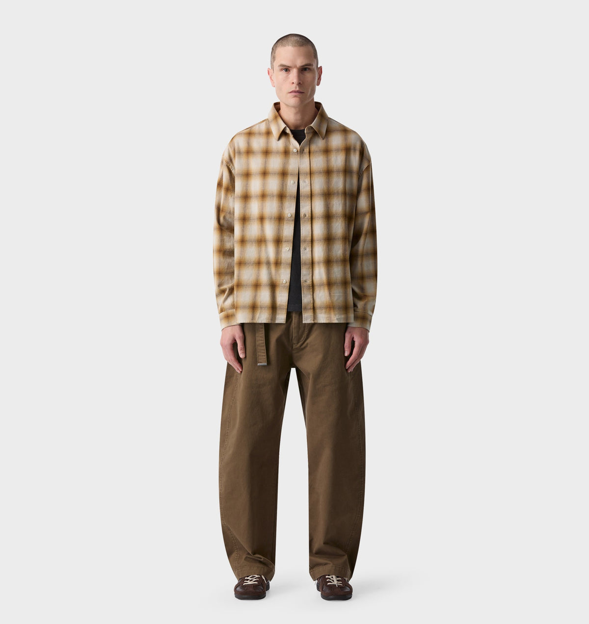 Mercer LS Flannel Shirt - Mustard Check