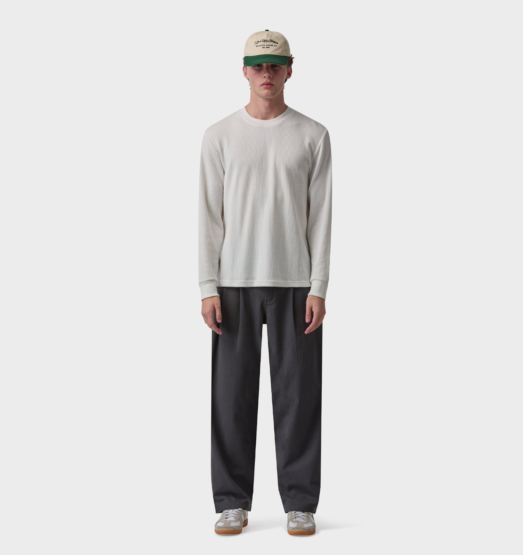 Twin Pleat Pant - Charcoal