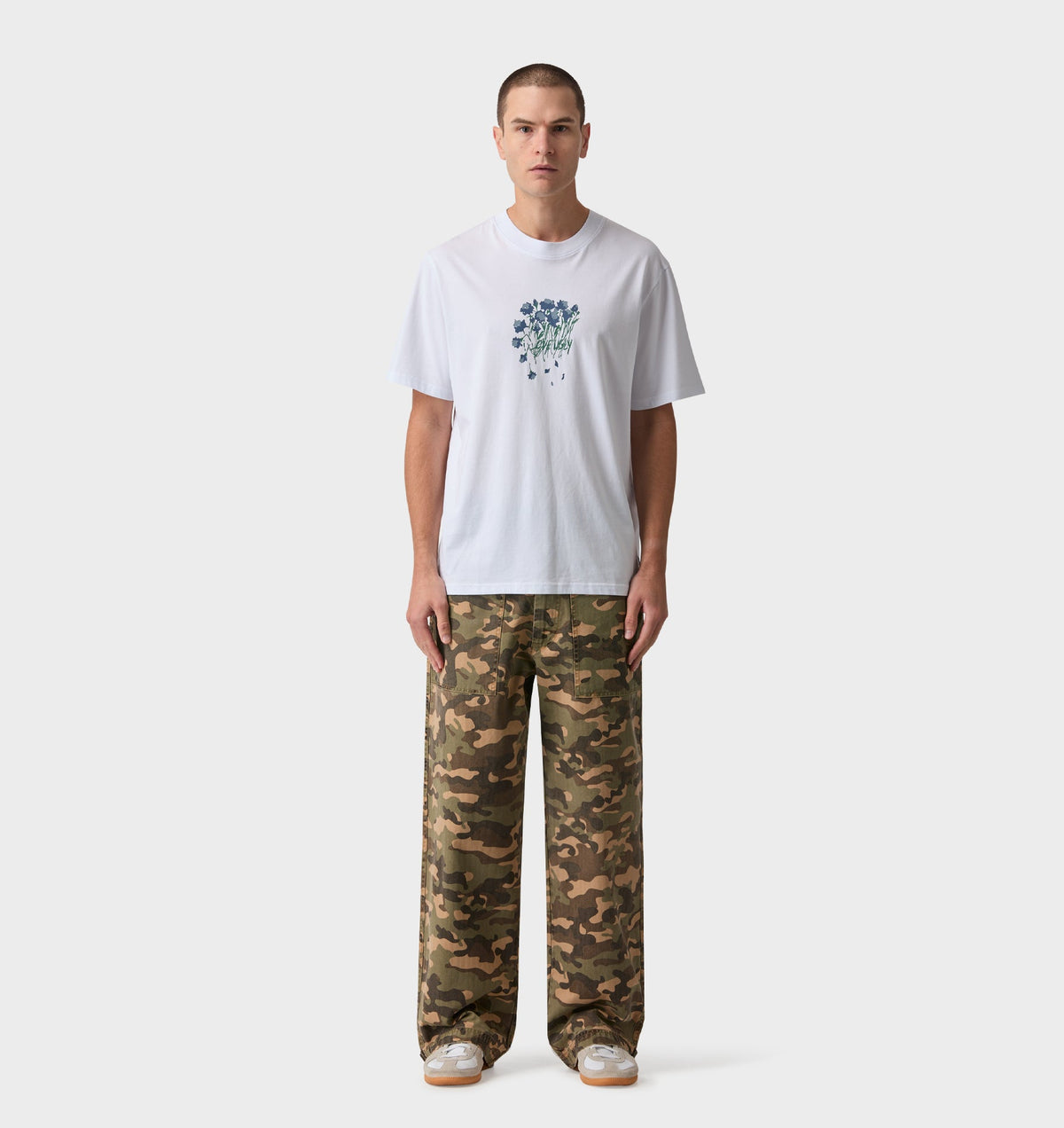 Wilted Flowers Uniform Tee - White