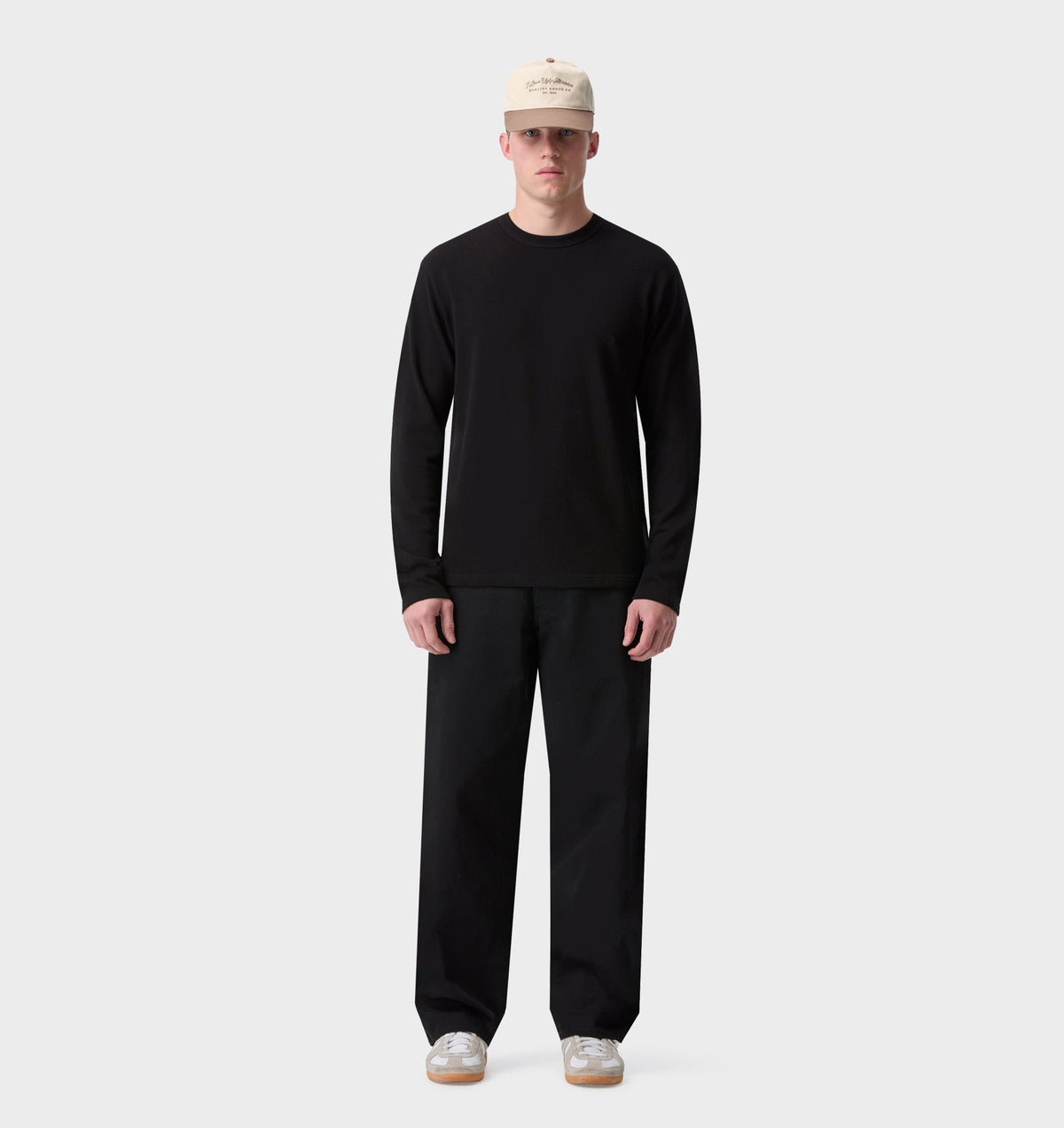 Edgar Wide Canvas Pant - Faded Black