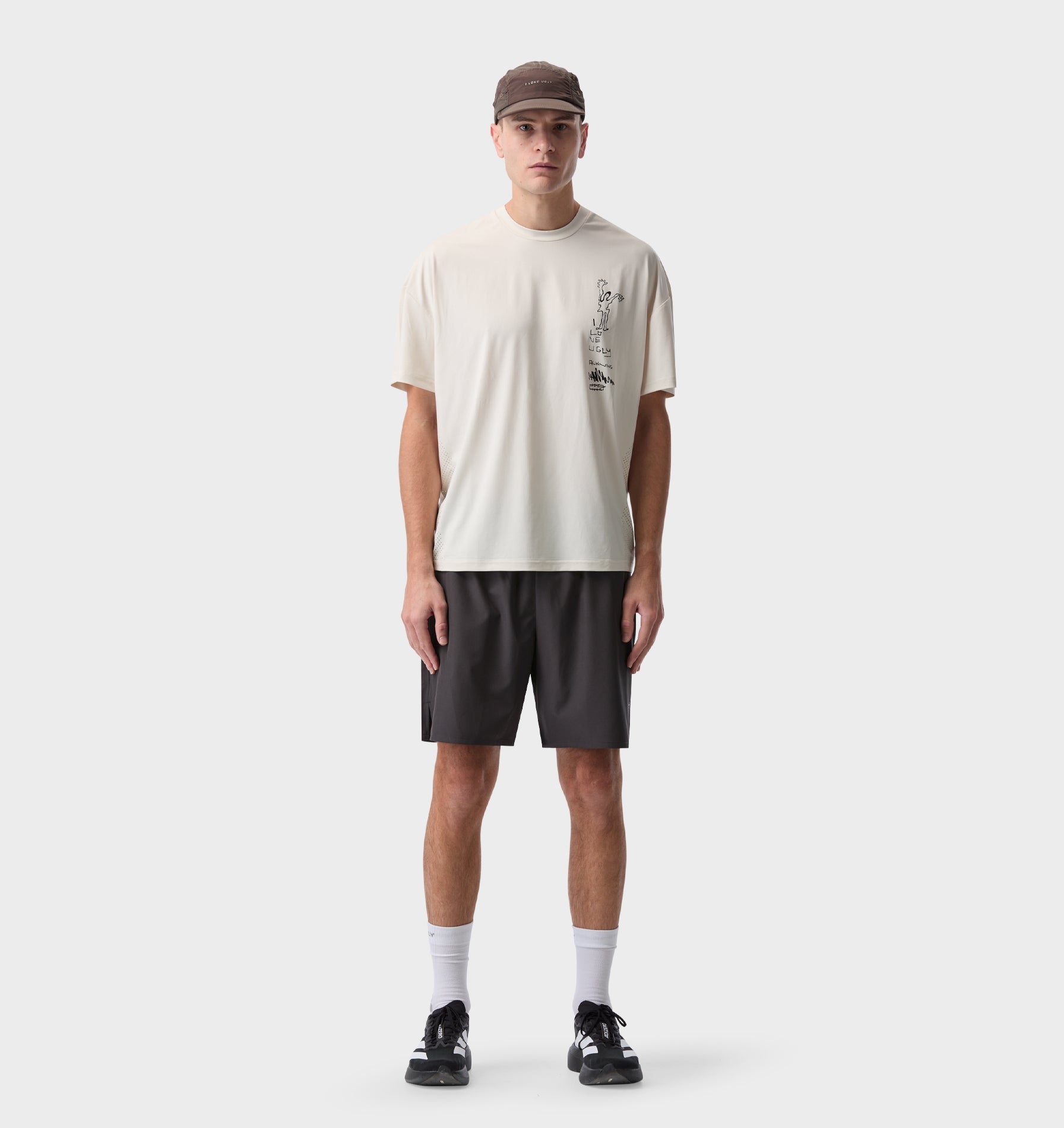 Restrained Active Crop Tee - Off White