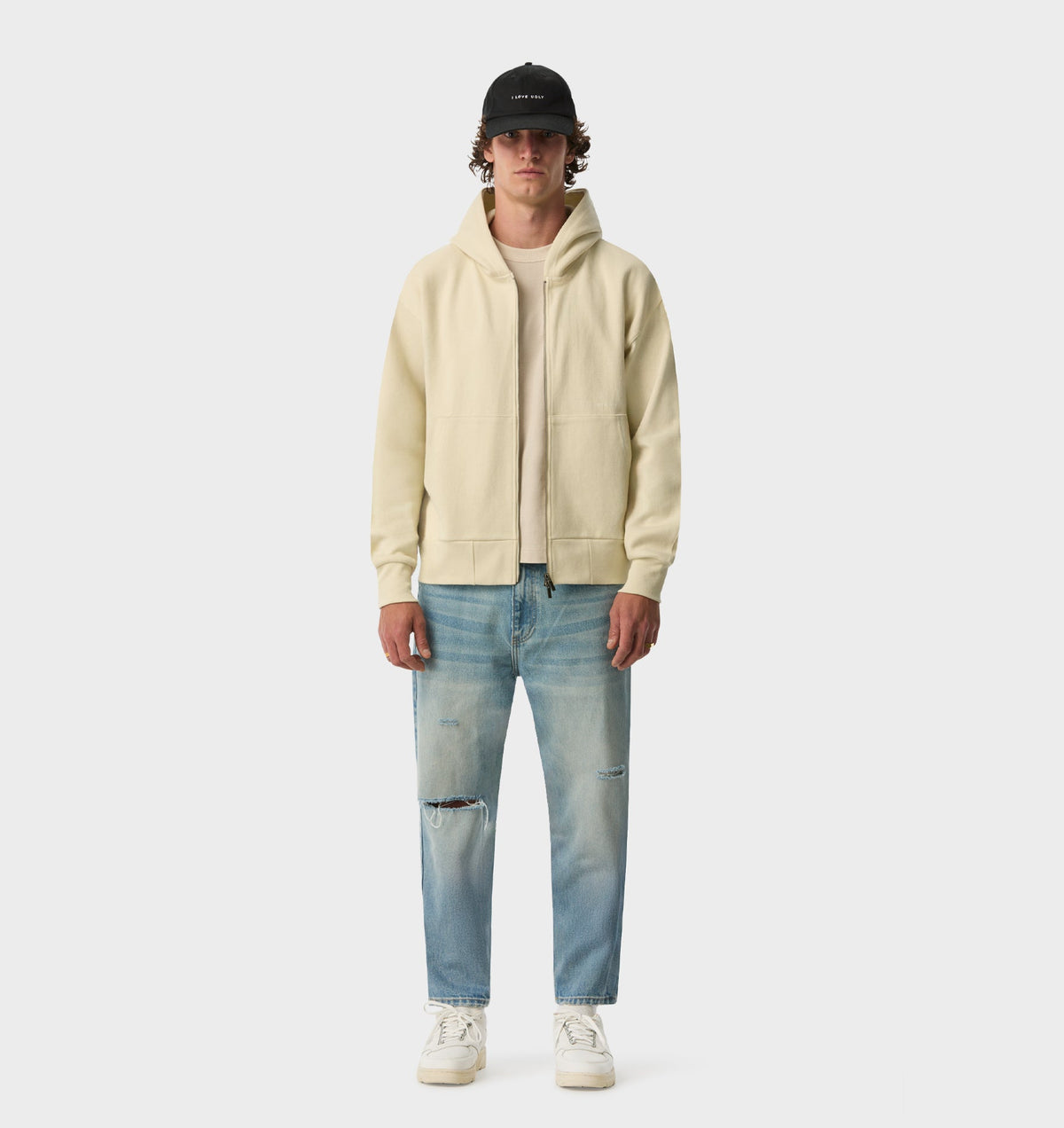 Distressed Cropped 90s Denim - Vintage Blue