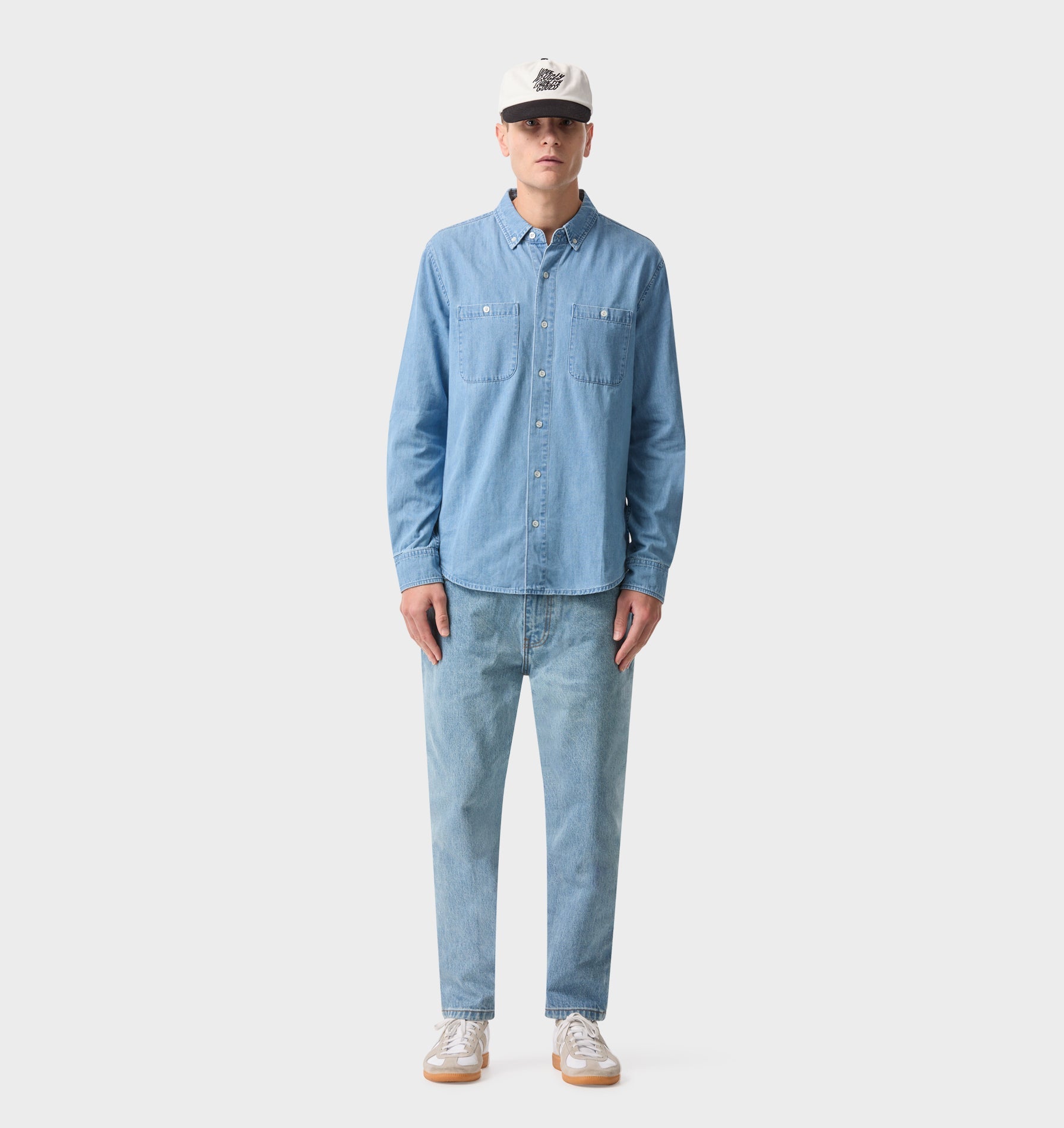 Cropped 90s Denim - Washed Vintage Blue