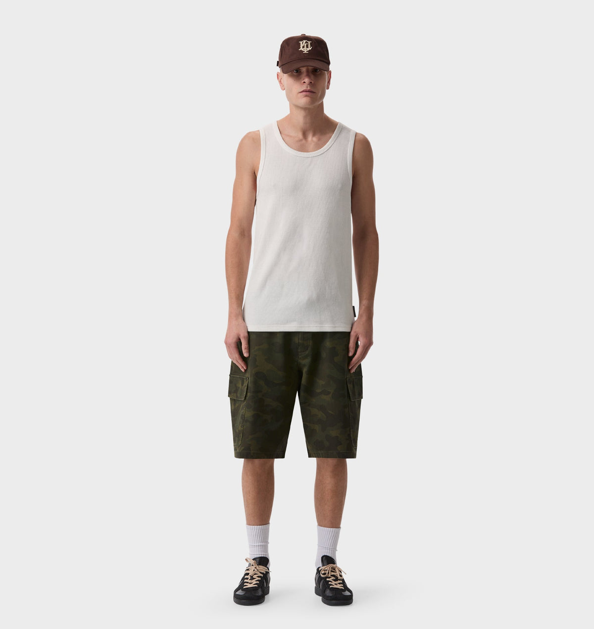 Canvas Cargo Short - Woodland Camo