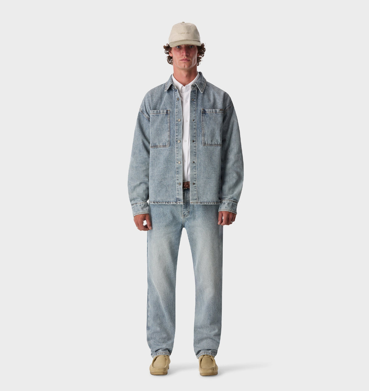 Tobi Straight Denim - Grey Blue