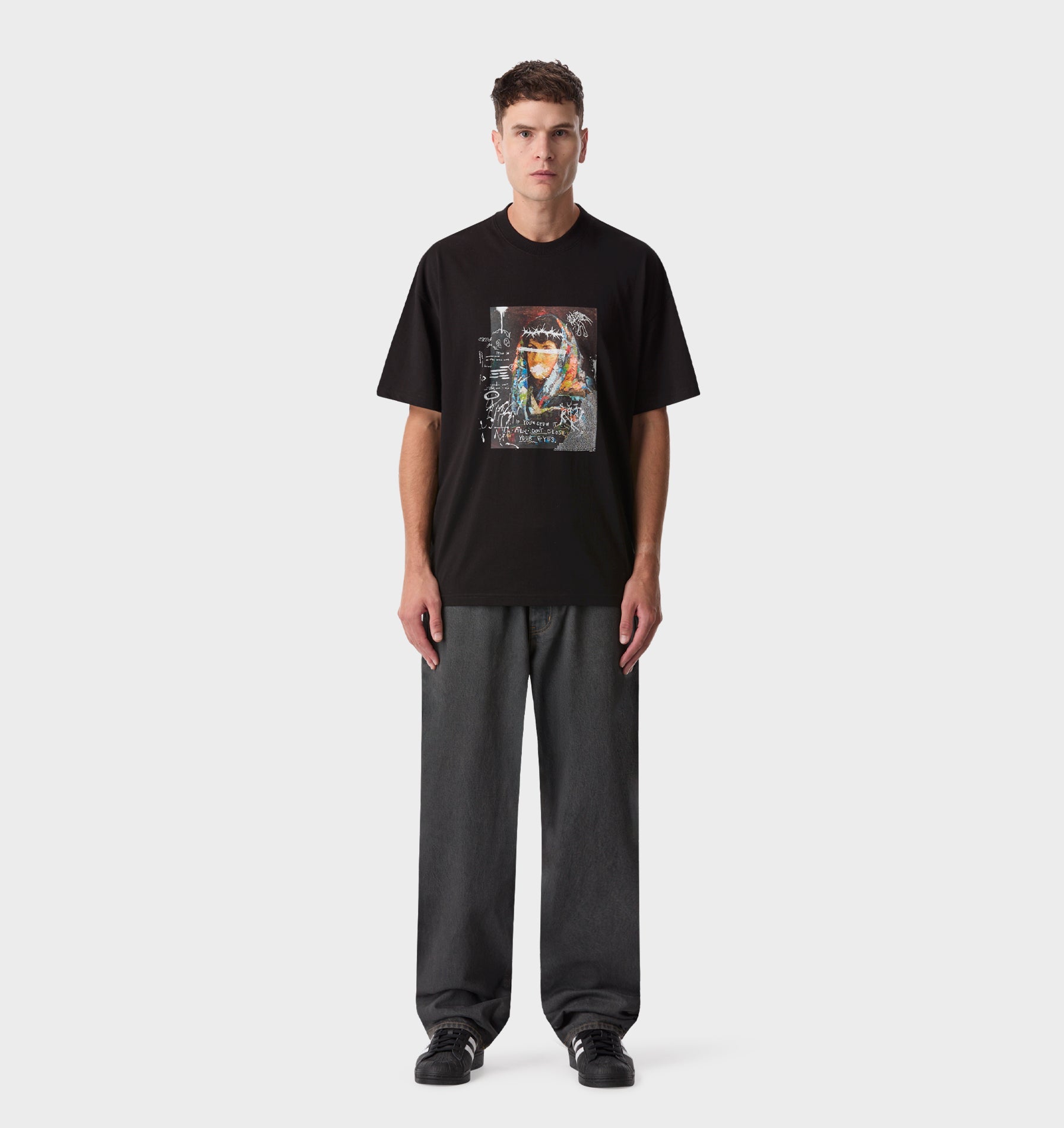 Edgar Wide Denim - Charcoal