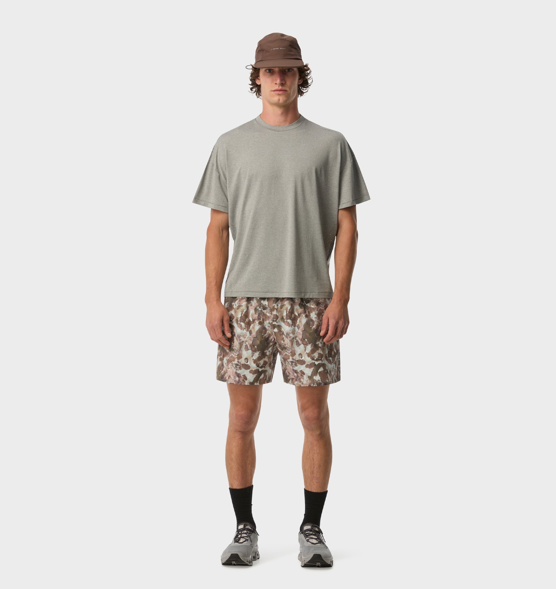 Active Crop Tee - Grey Marl