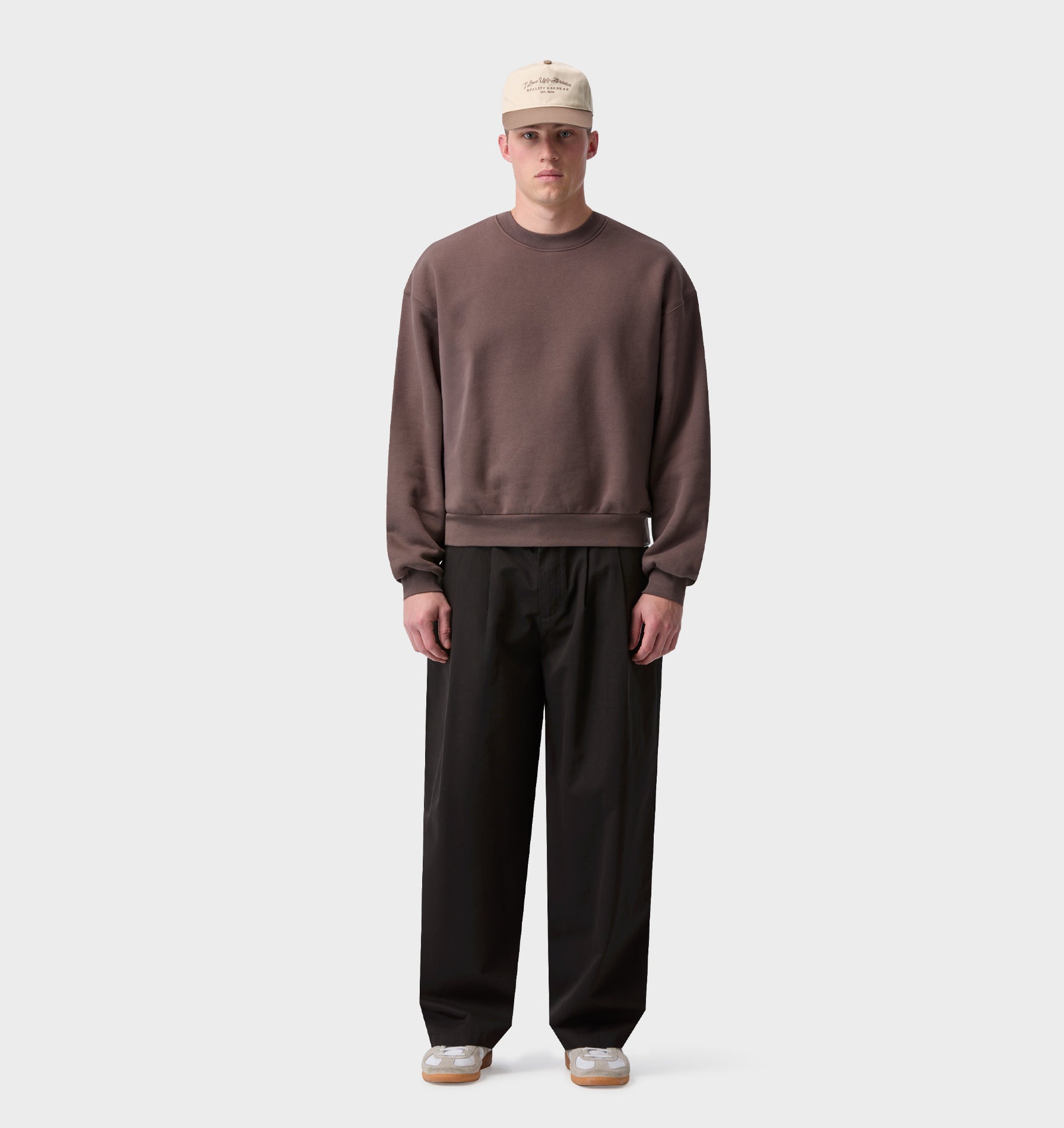 Cotton Albert Pleated Pant - Black