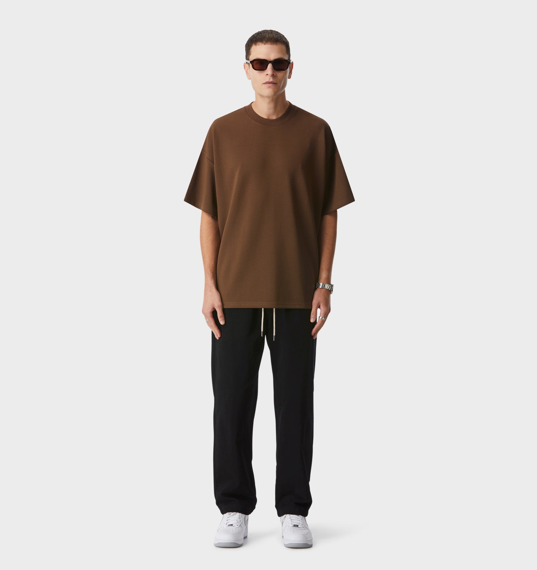 Neoprene Heavy Box Tee - Mocha