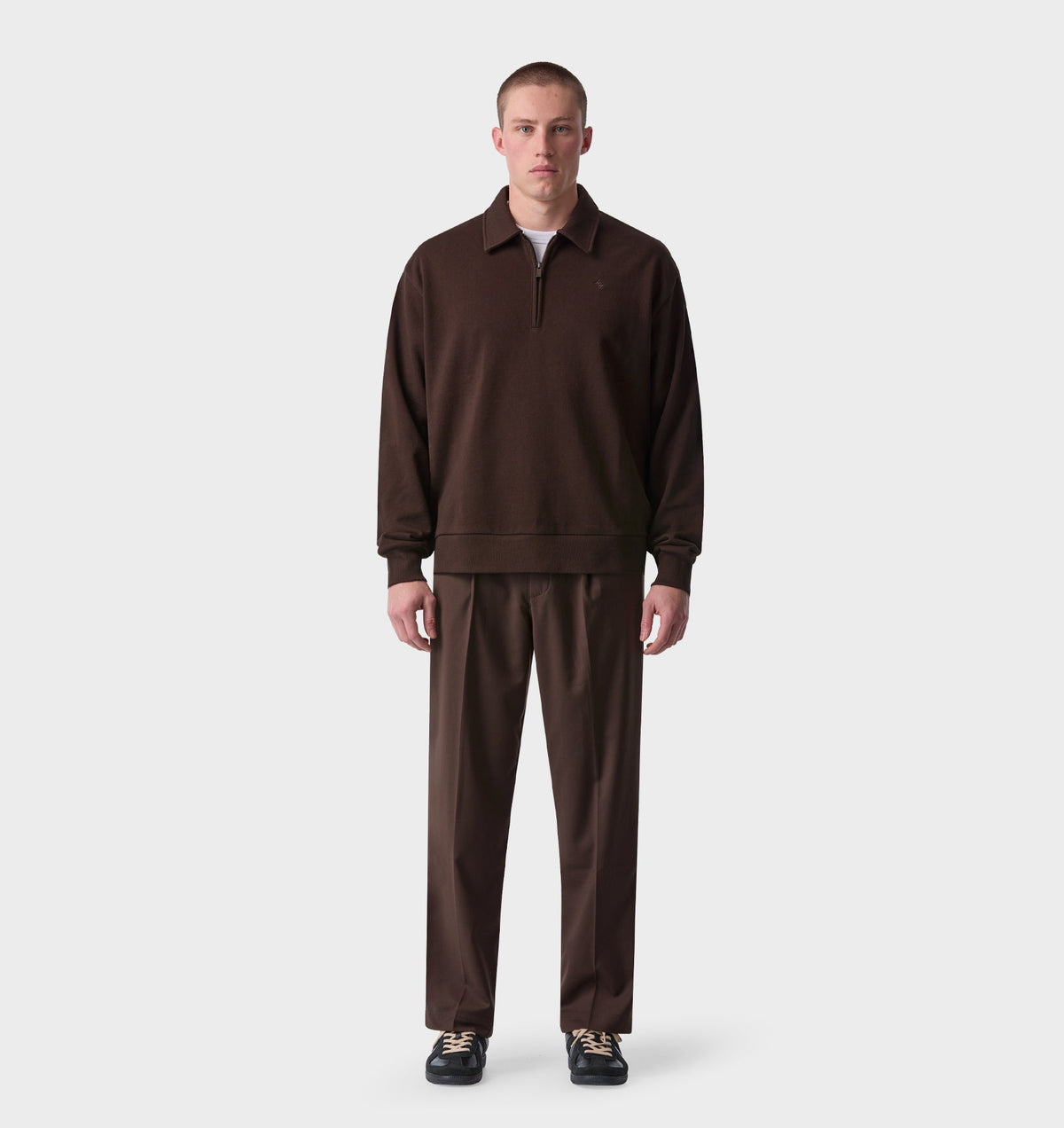 1/2 Zip Pullover - Coffee Bean