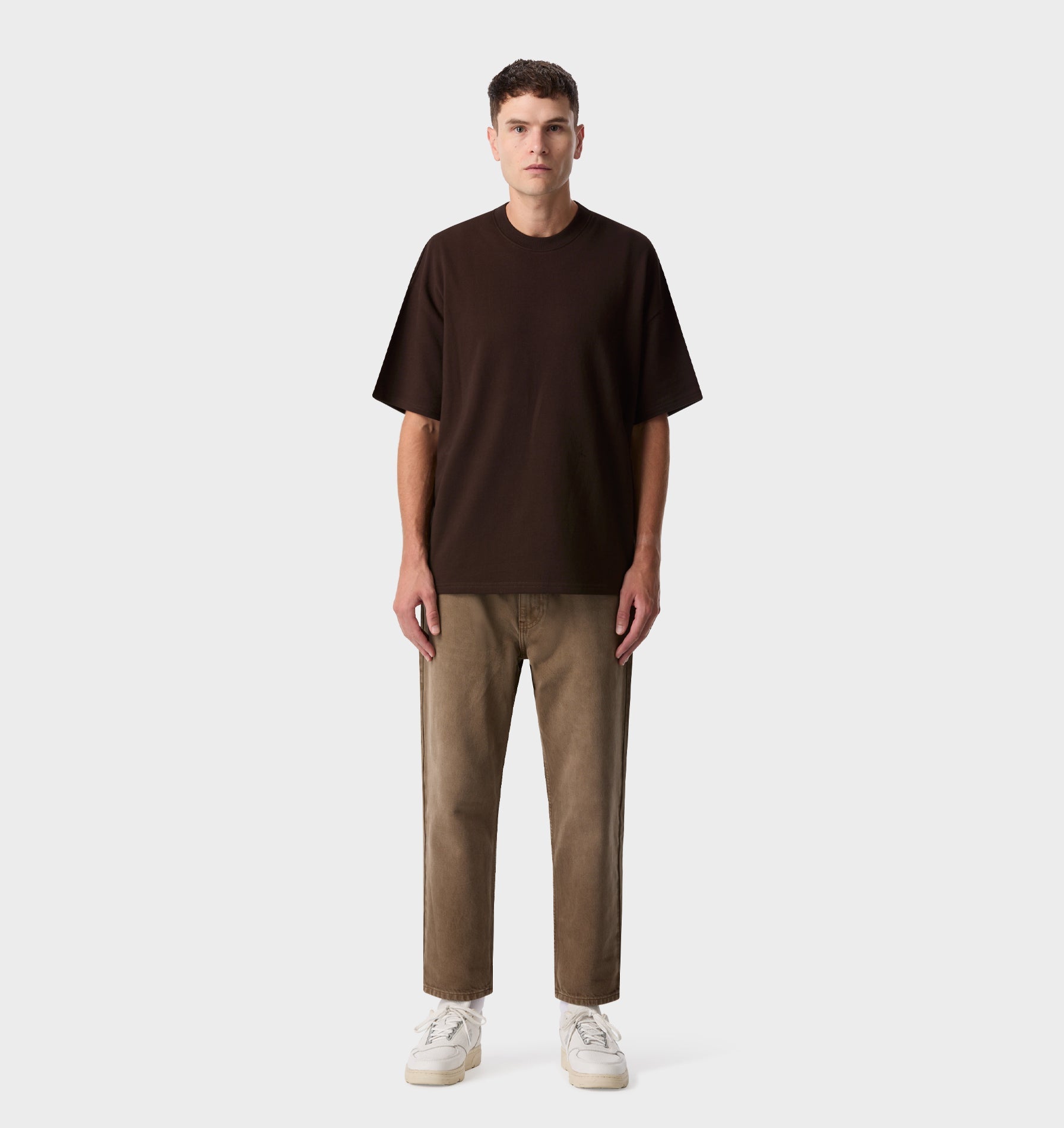 Cropped 90s Denim - Faded Mocha