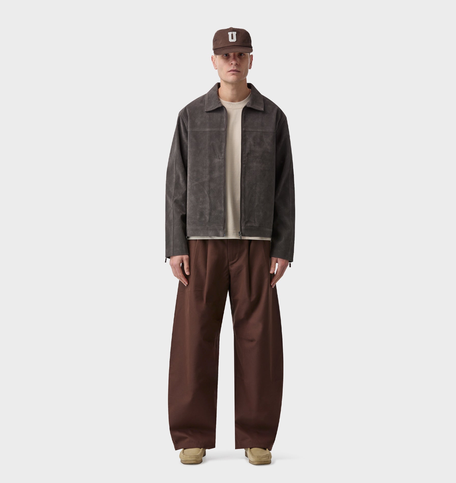 Mason Suede Jacket - Charcoal