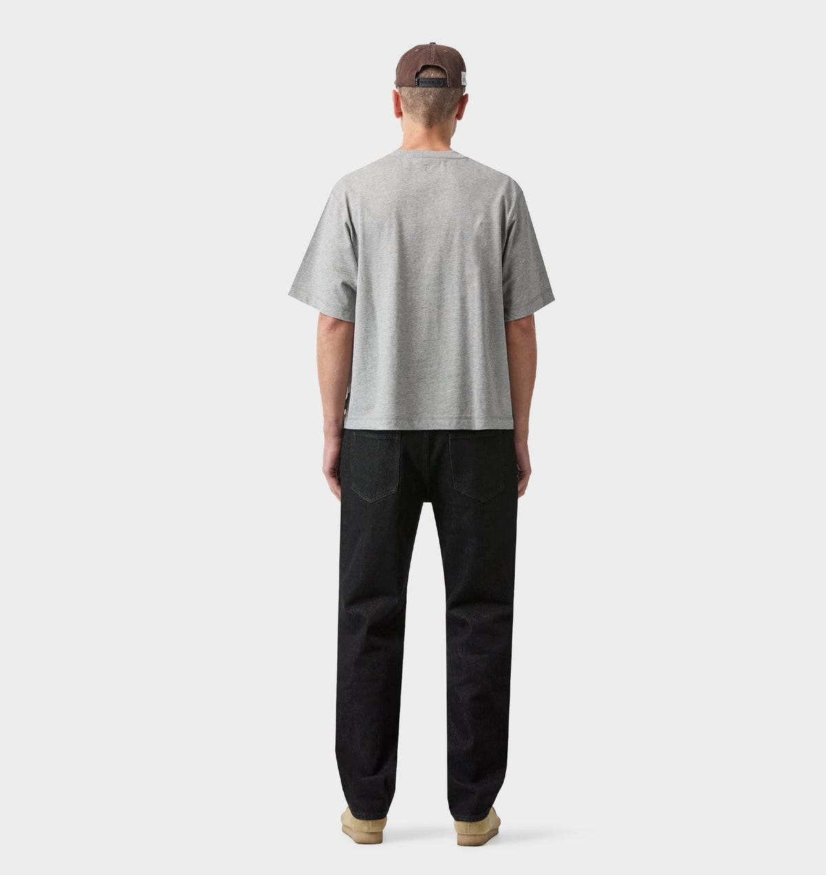 Horse Crop Box Tee - Heather Grey