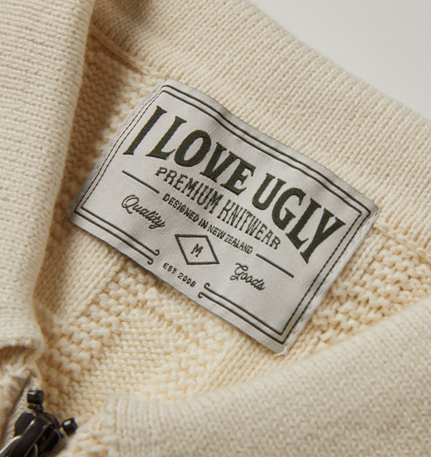 Desmond Zip Cardigan - Off White