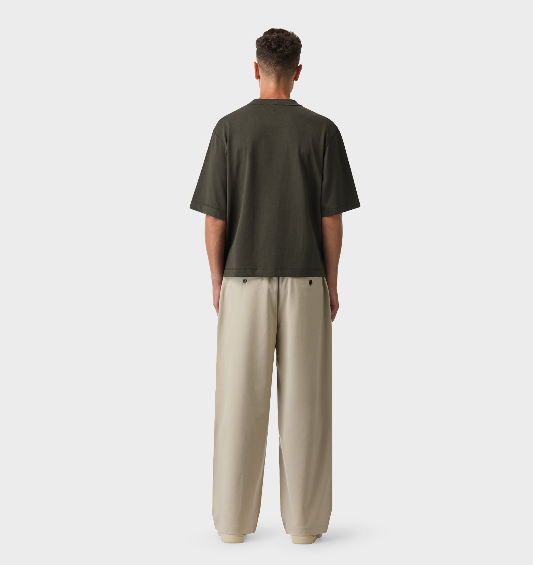 Crop Box Tee - Flint Grey