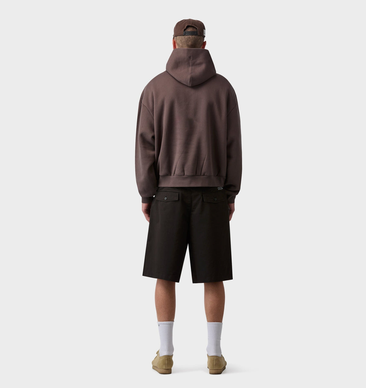 Heavy Crop Box Hood - Dusky Brown