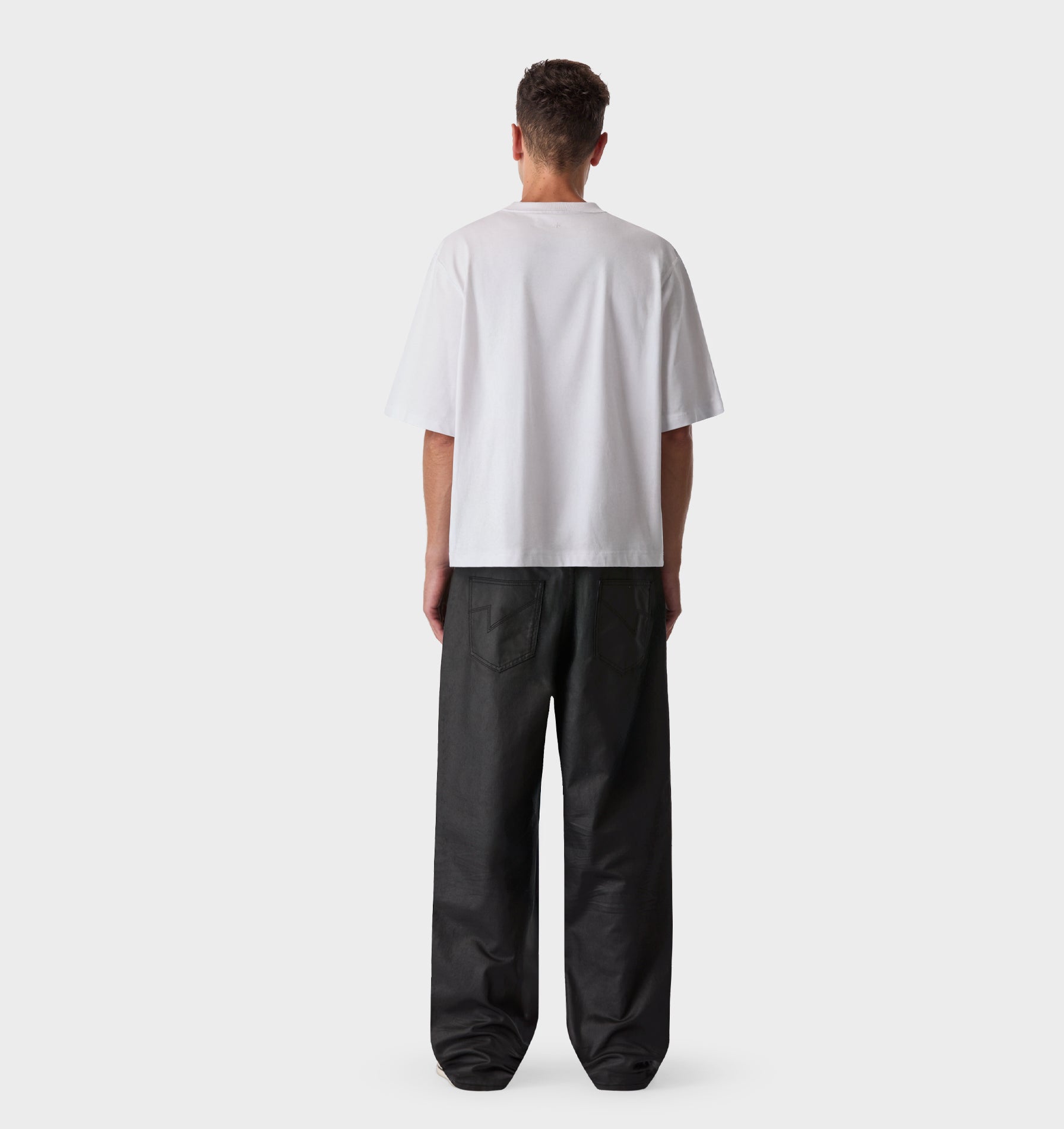 Edgar Wide Denim - Coated Black