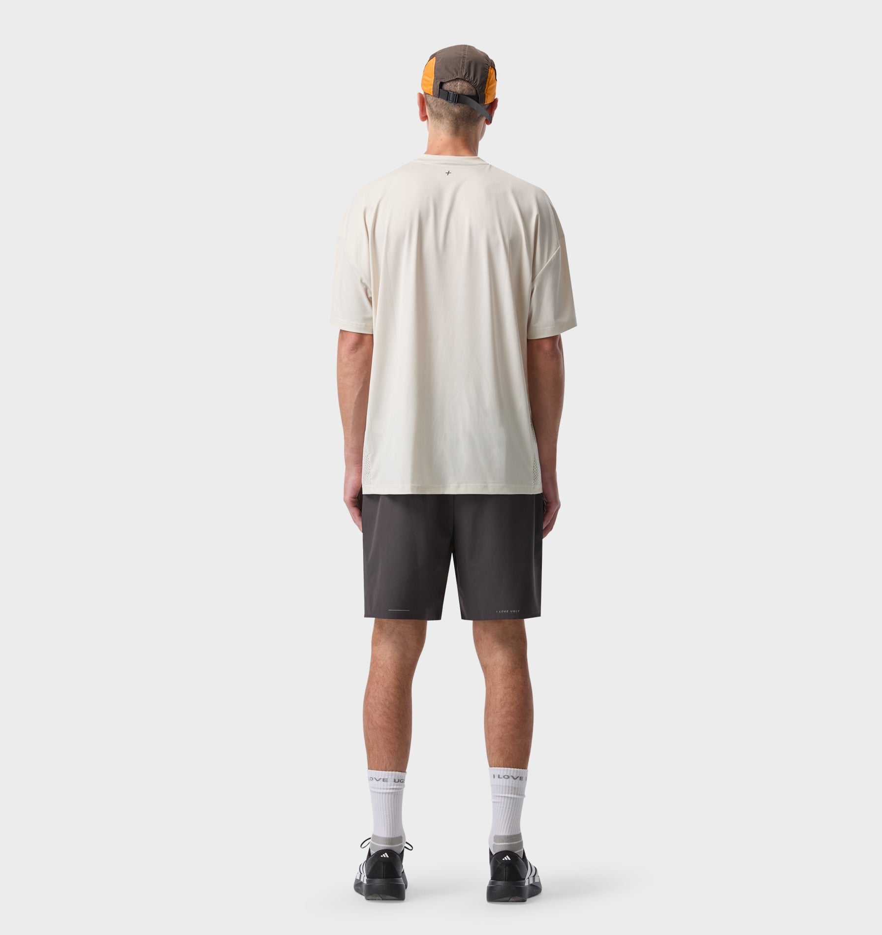 Liquified Active Box Tee - Off White/ Brown