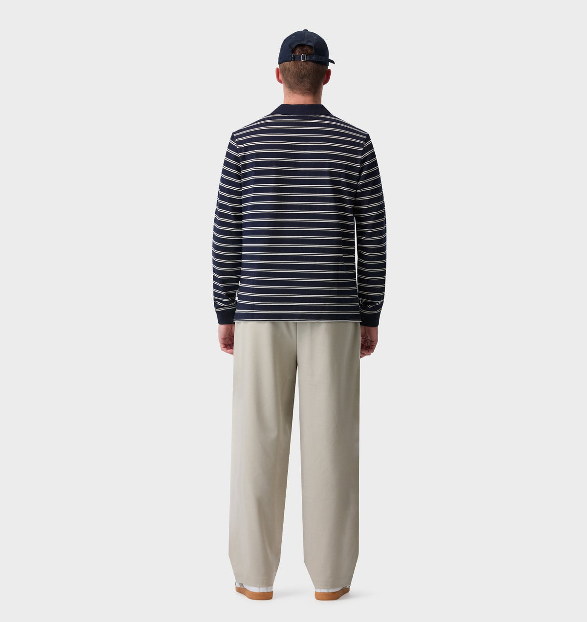 Cotton Albert Pleated Pant - Ecru