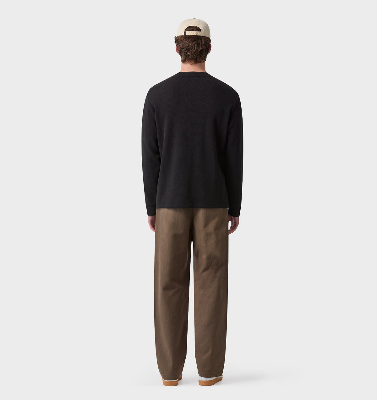 Waffle LS Tee - Black