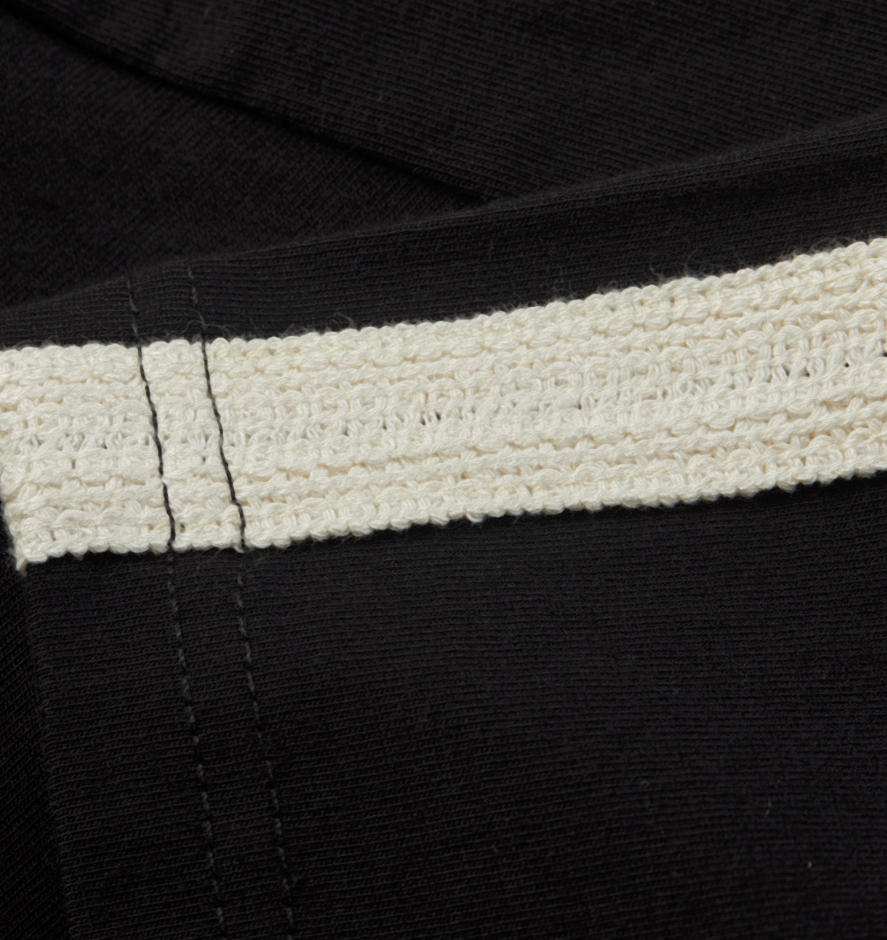 Lace Trim Box Tee - Black