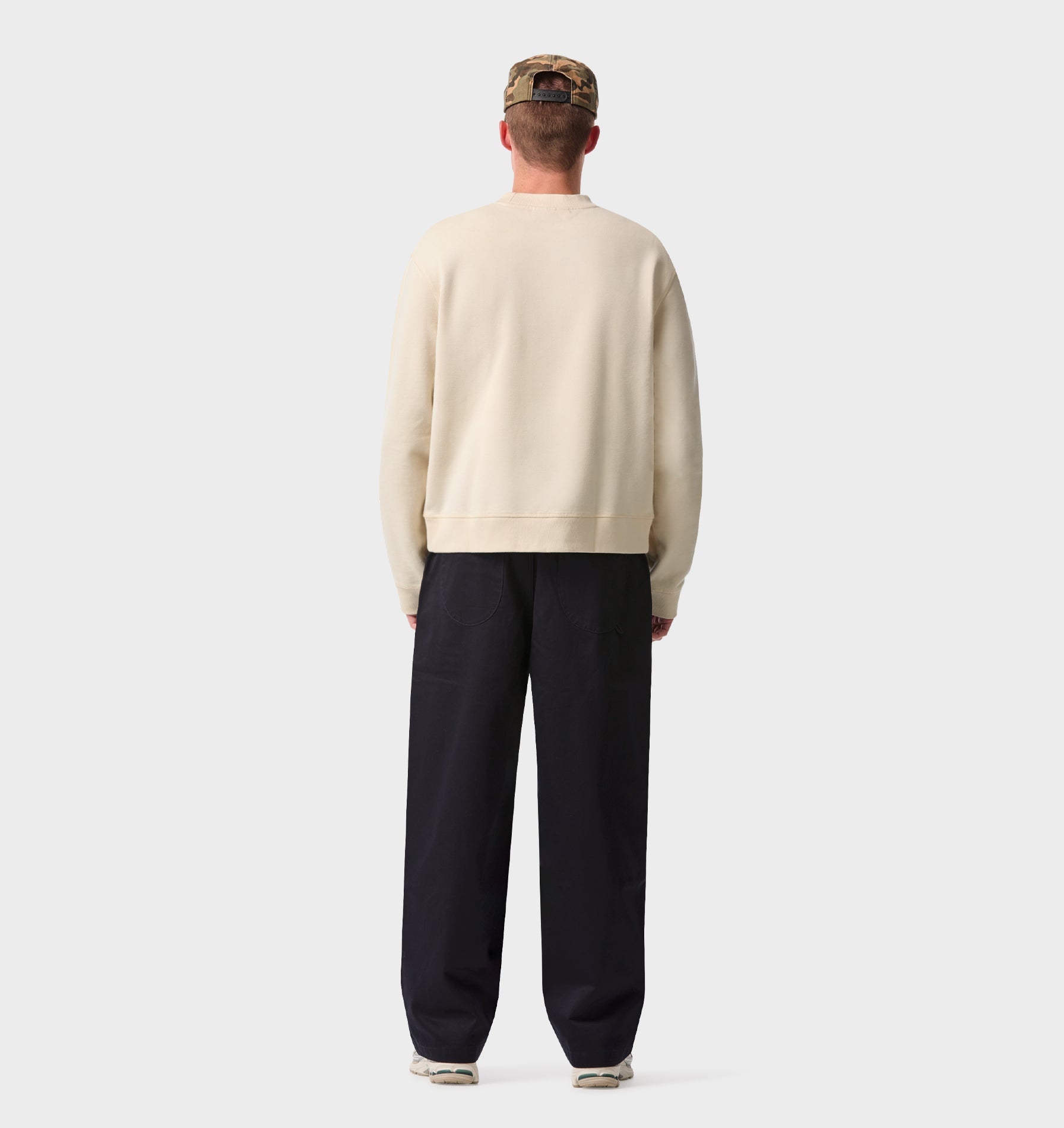 Crop Oversized Crew - Off White
