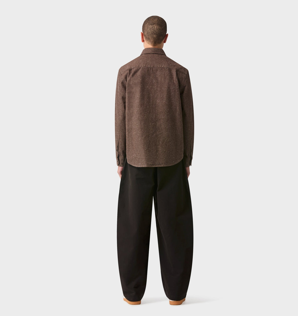 Tweed LS Shirt - Dusky Brown