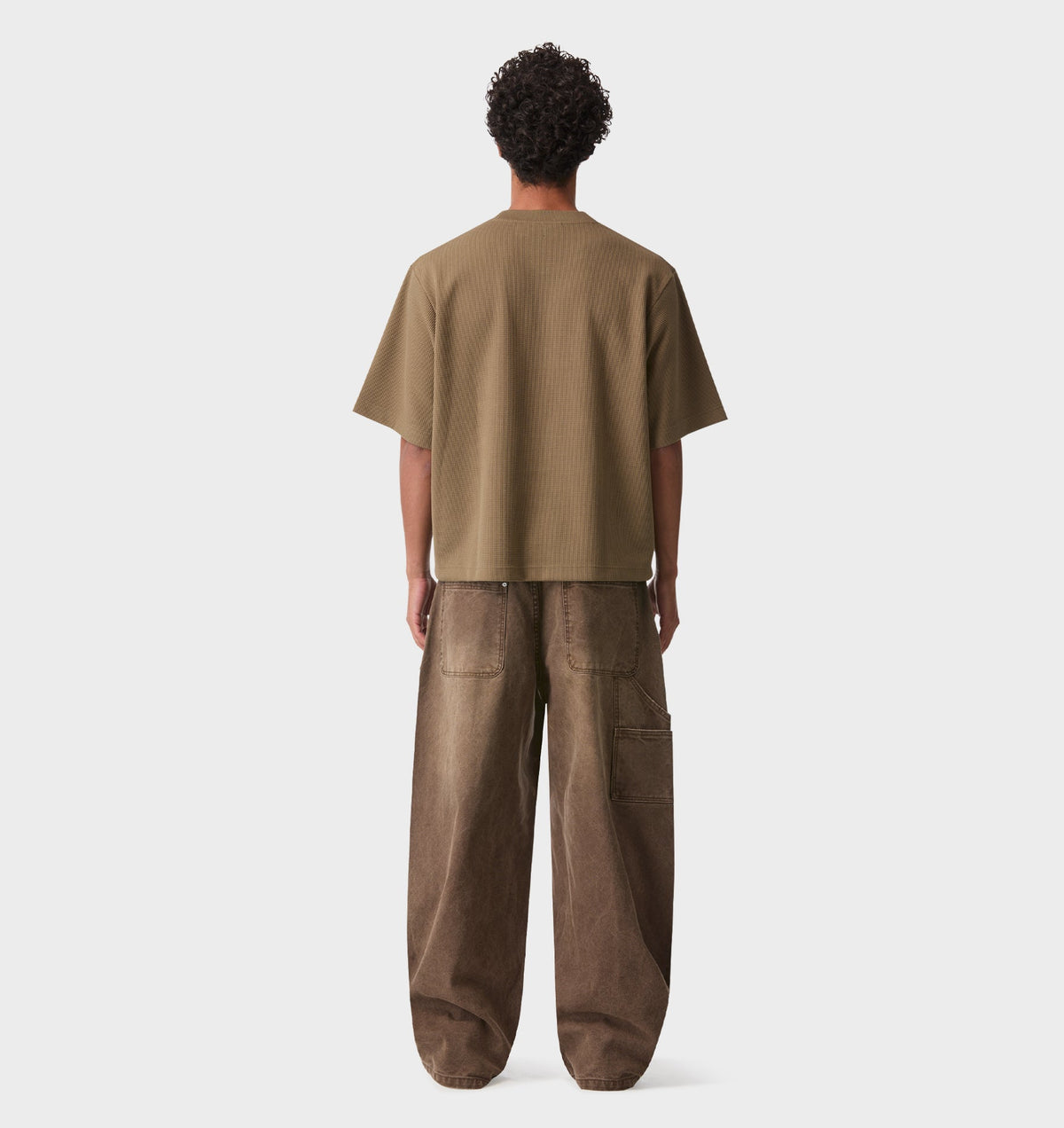Waffle Box Crop Tee - Haze