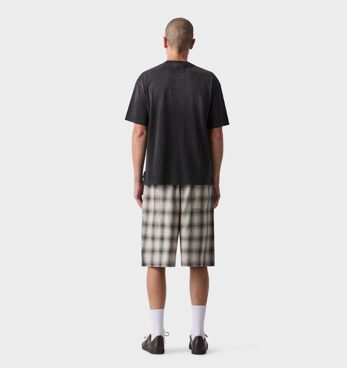 Flannel Short - Off White/Black Check