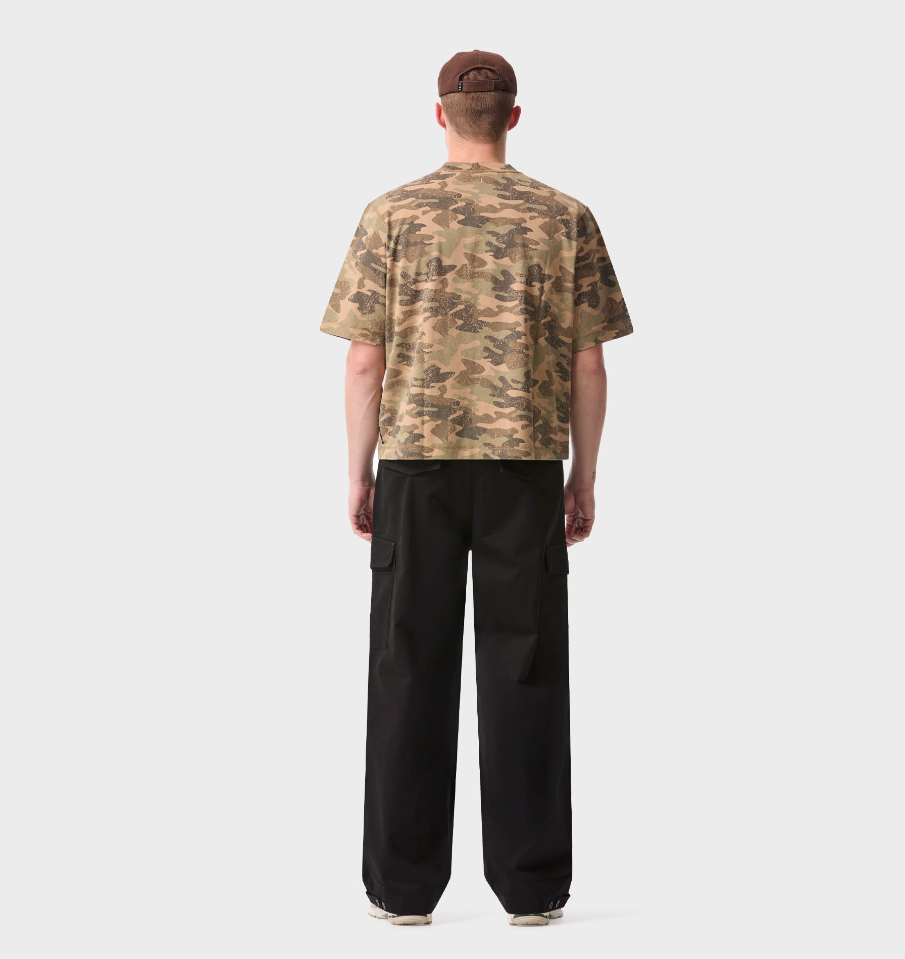 Crop Box Tee - Army Camo