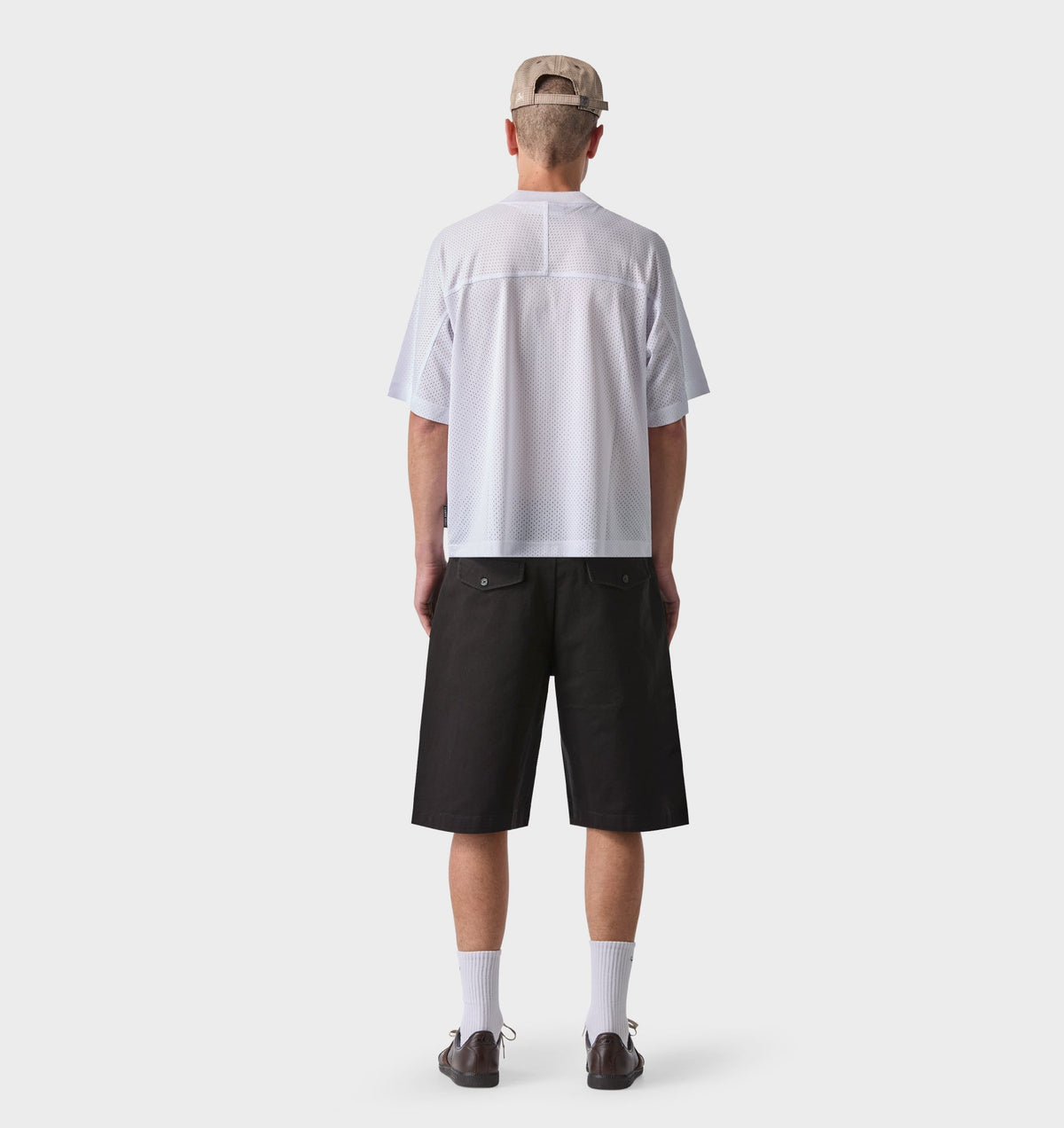 Belted Barrel Leg Short - Black