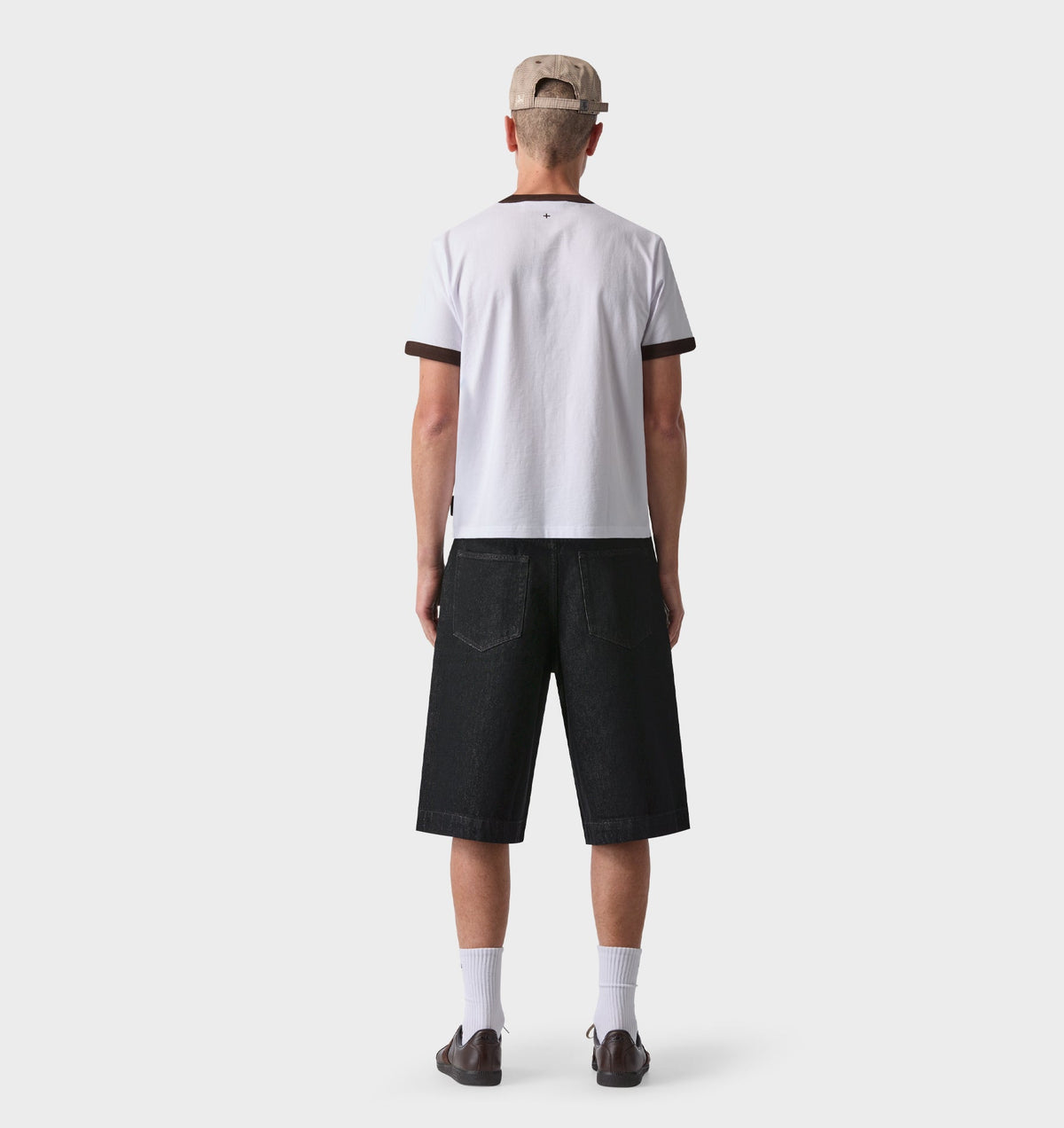 Muscle Ringer Tee - White/Espresso