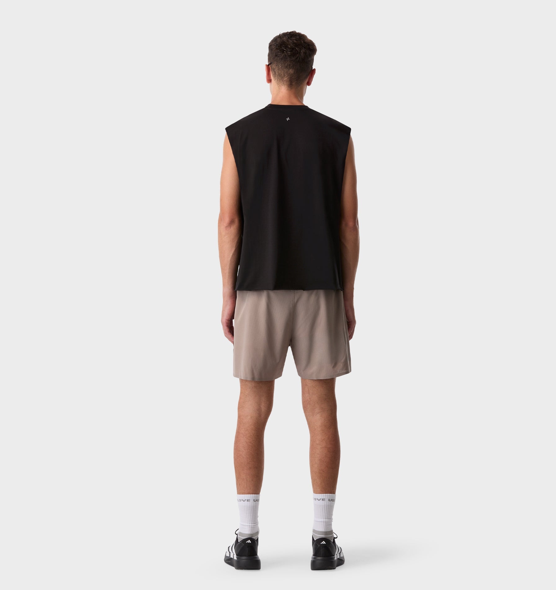 Cotton Active Crop Tank - Black