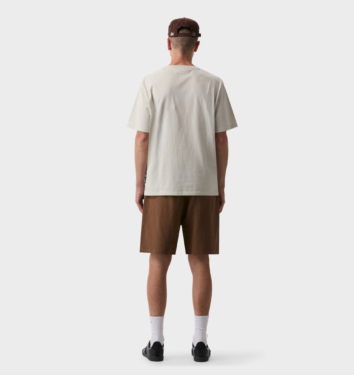 Linen Michael Pleat Short - Coffee Bean