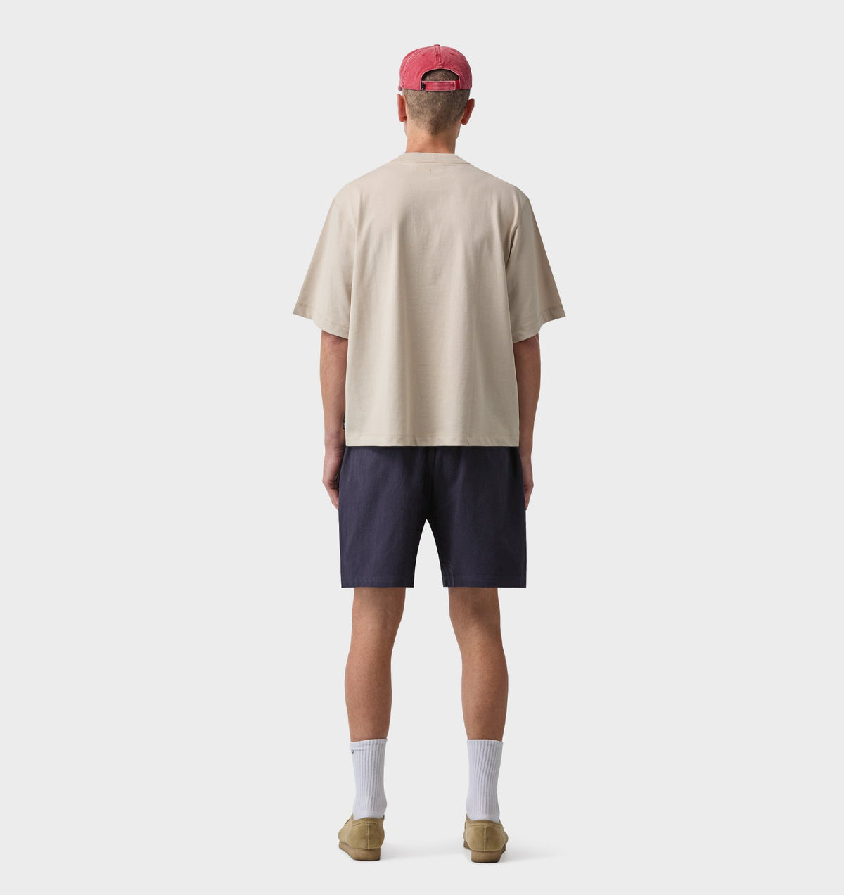 Linen Michael Pleat Short - Dark Navy