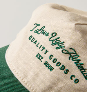 Athletics Maverick Cap - Off White/ Dark Green