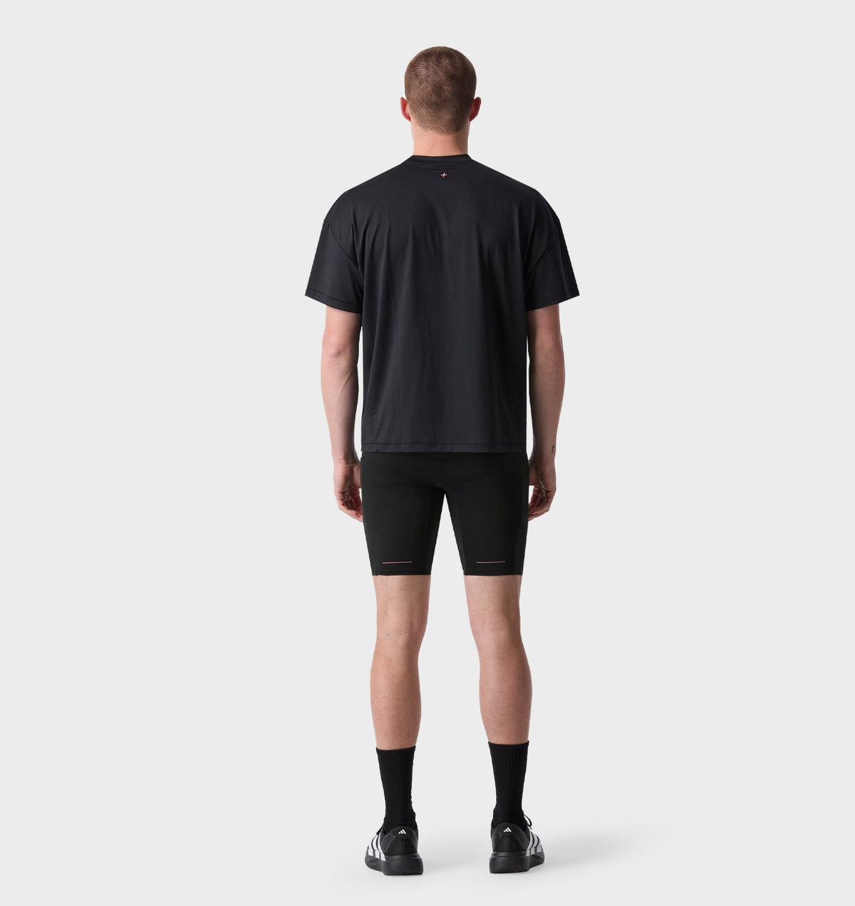Liquified Active Crop Tee - Black/Ember Vortex