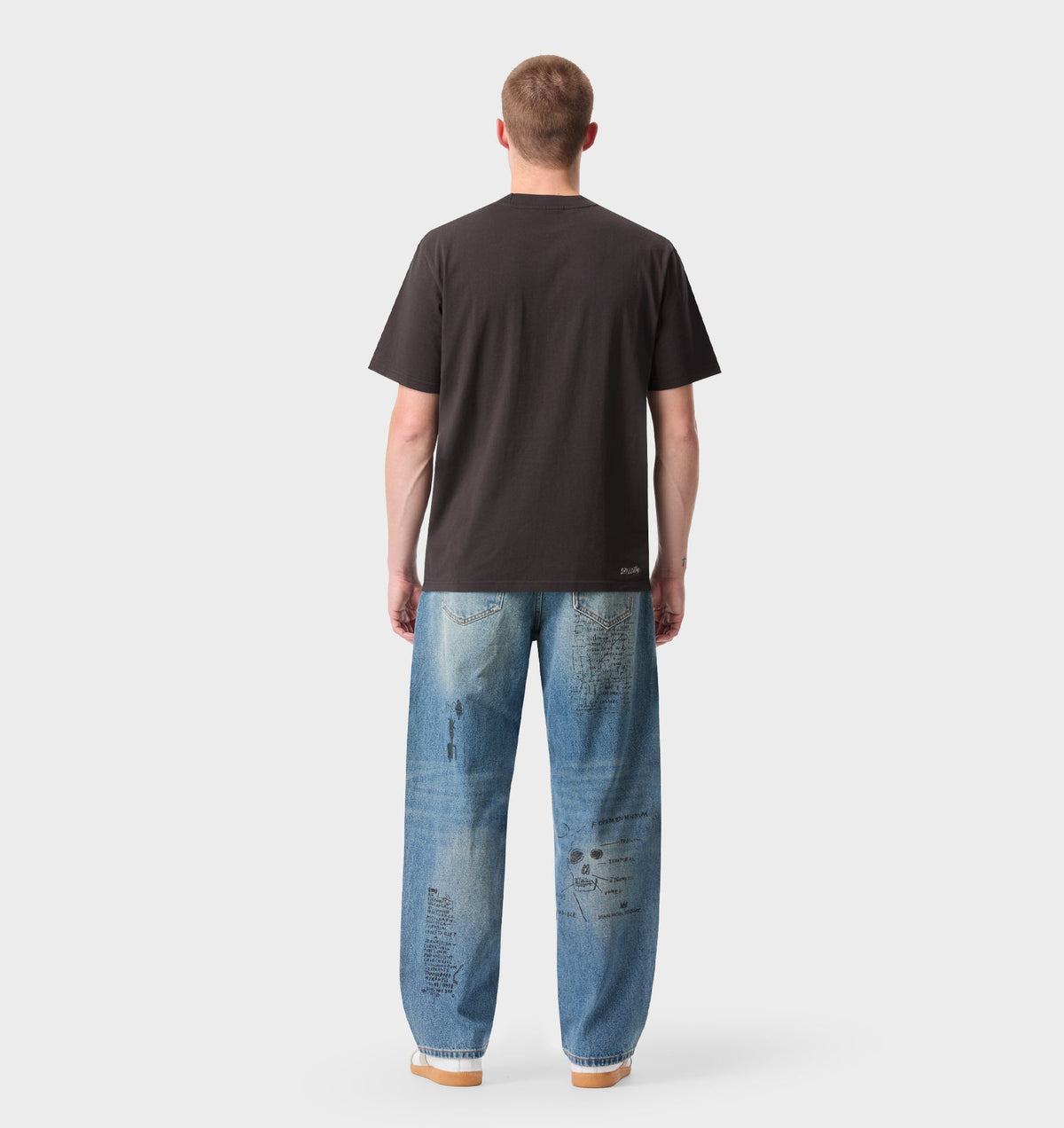 Basquiat Crown Uniform Tee - Charcoal