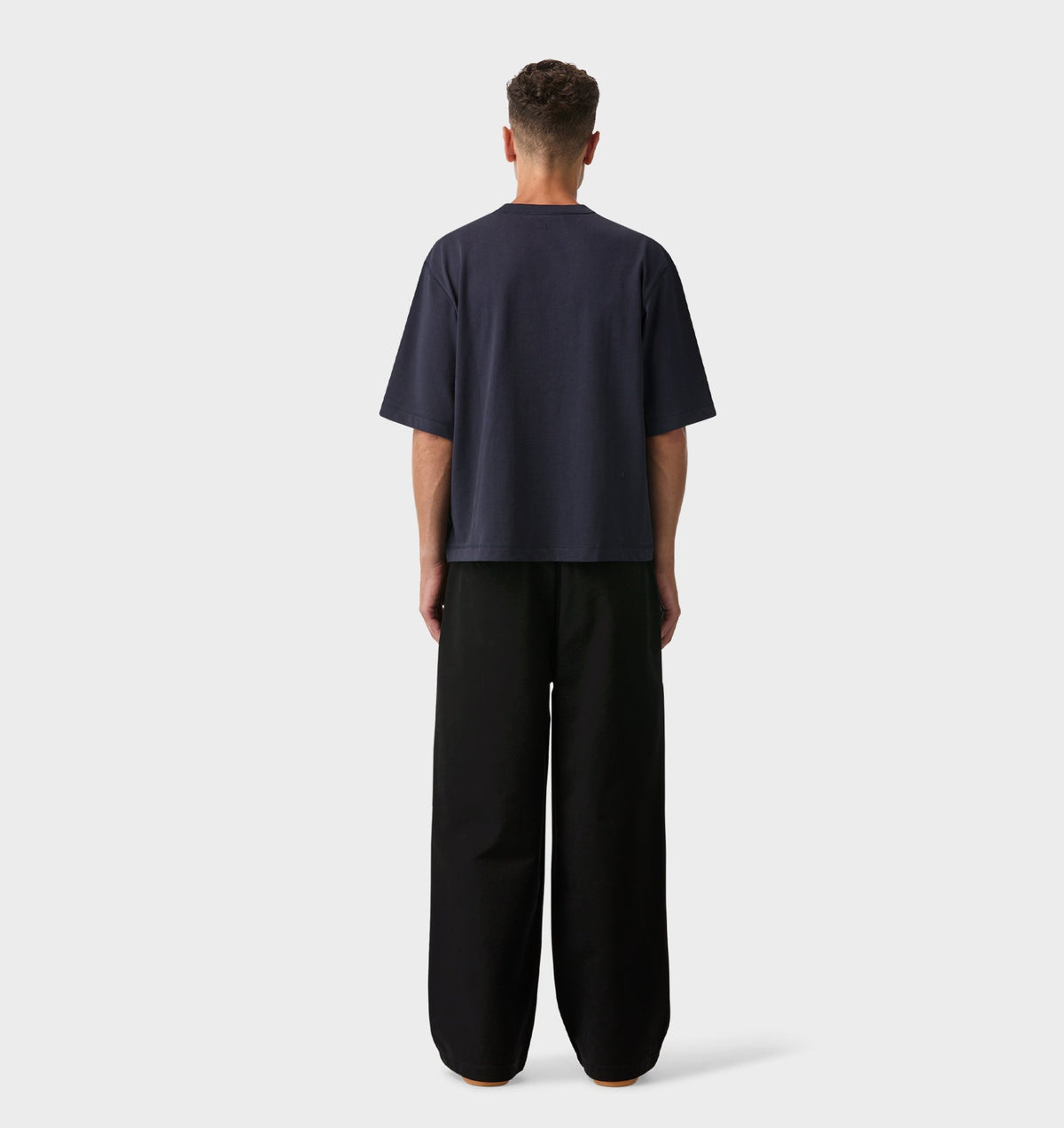 Crop Box Tee - Washed Navy