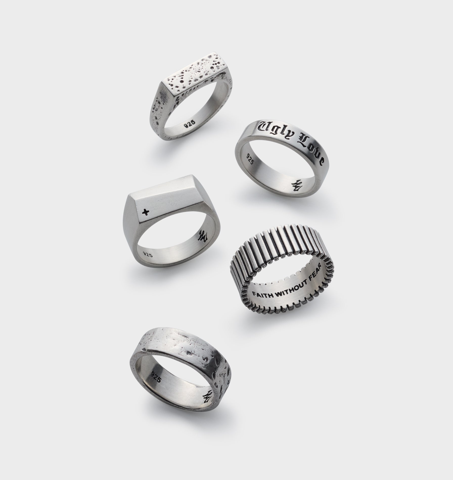Flat ILU Signet Ring - Silver