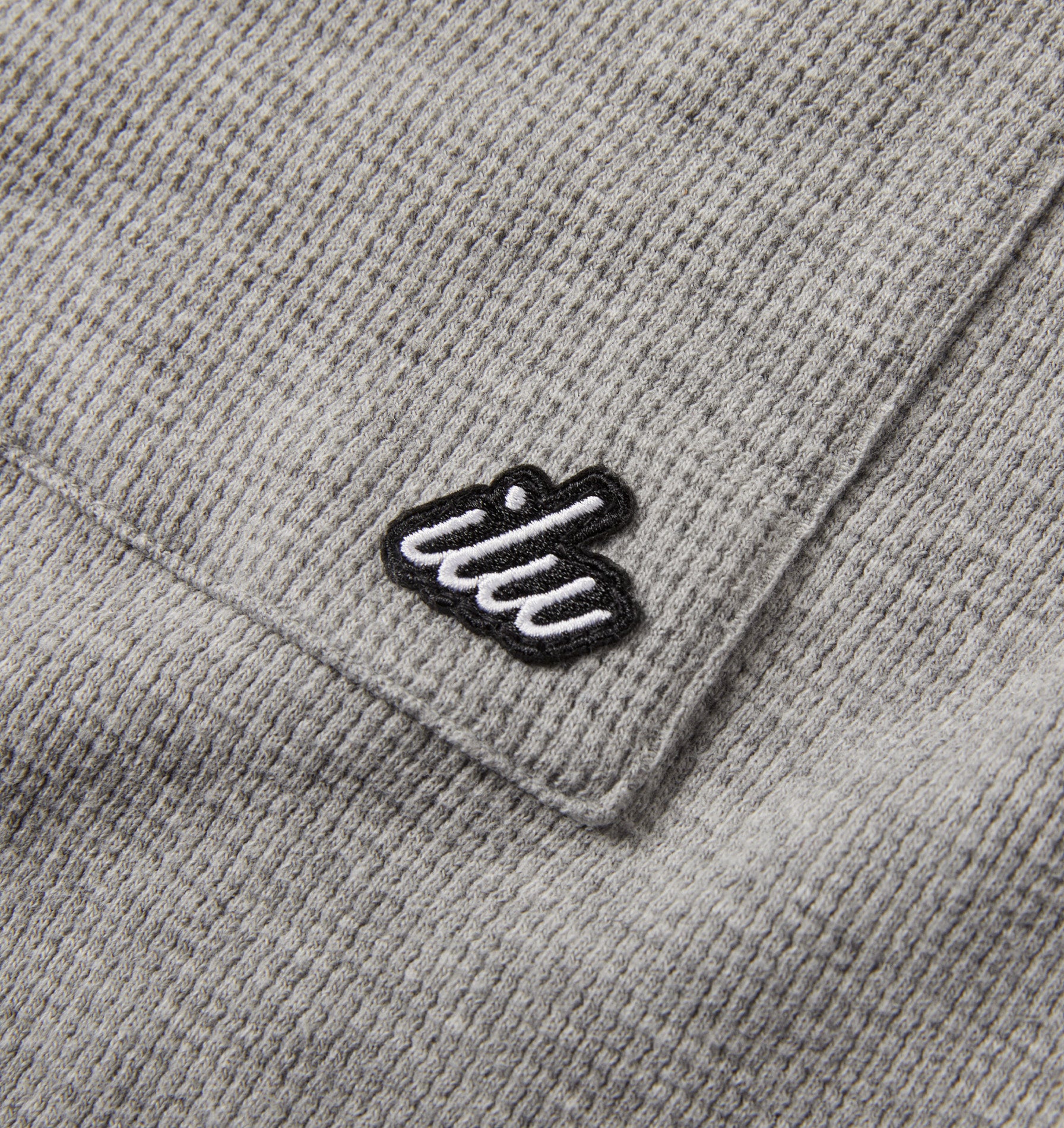 Waffle Polo Shirt - Vintage Grey