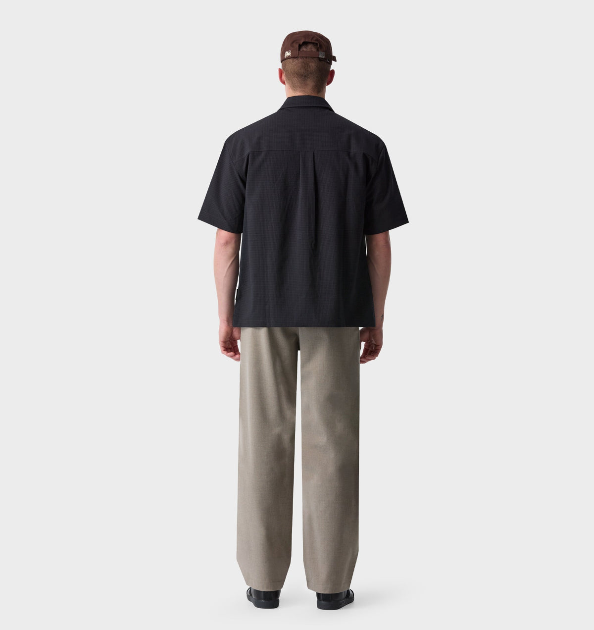 Twin Pleat Pant - Sand Herringbone