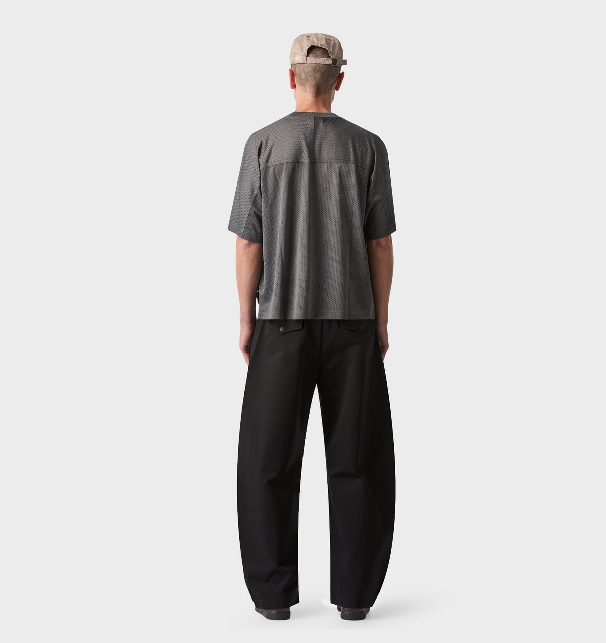 Belted Barrel Leg Pant - Black