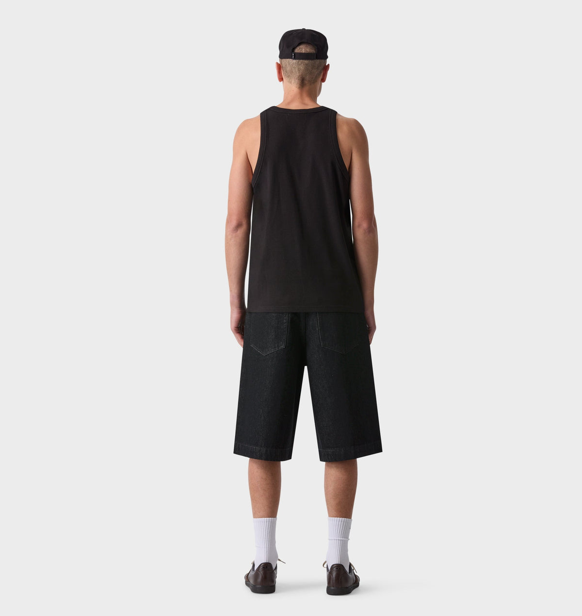 Ribbed Slim Tank - Black