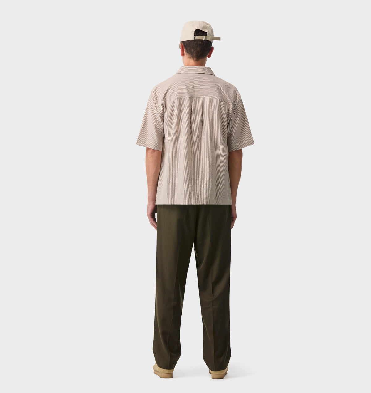 Dawson Boxy SS Shirt - Brown Stripe