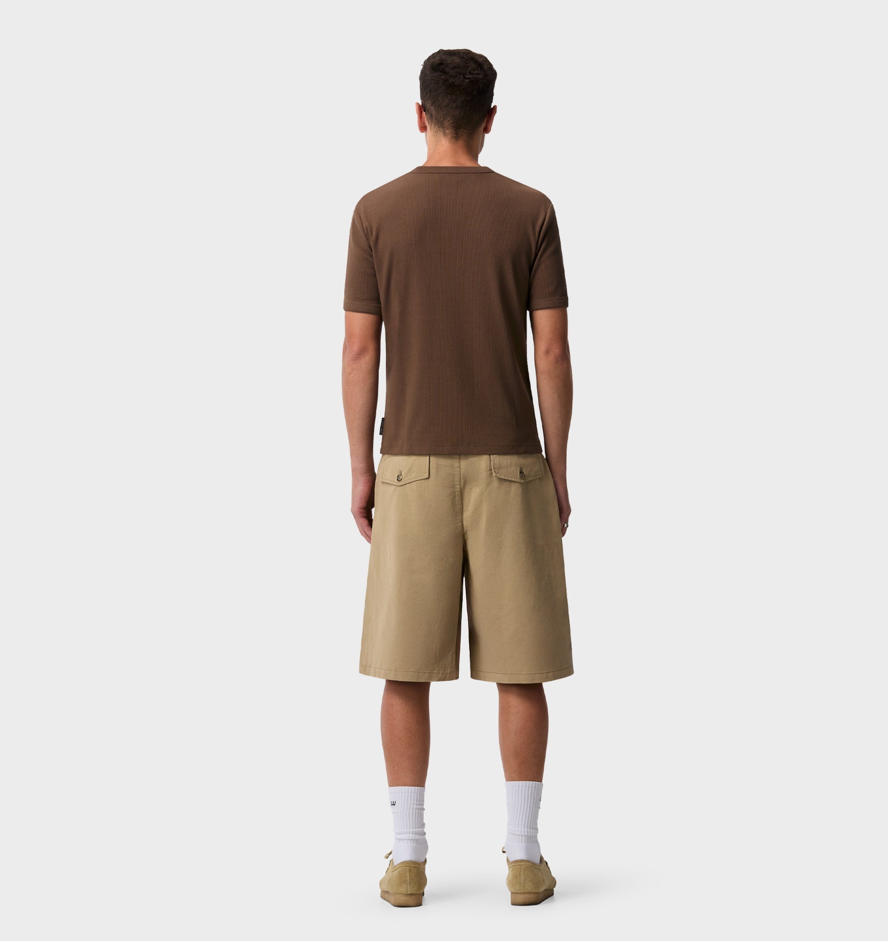 Wide Pleat Short - Sandstone