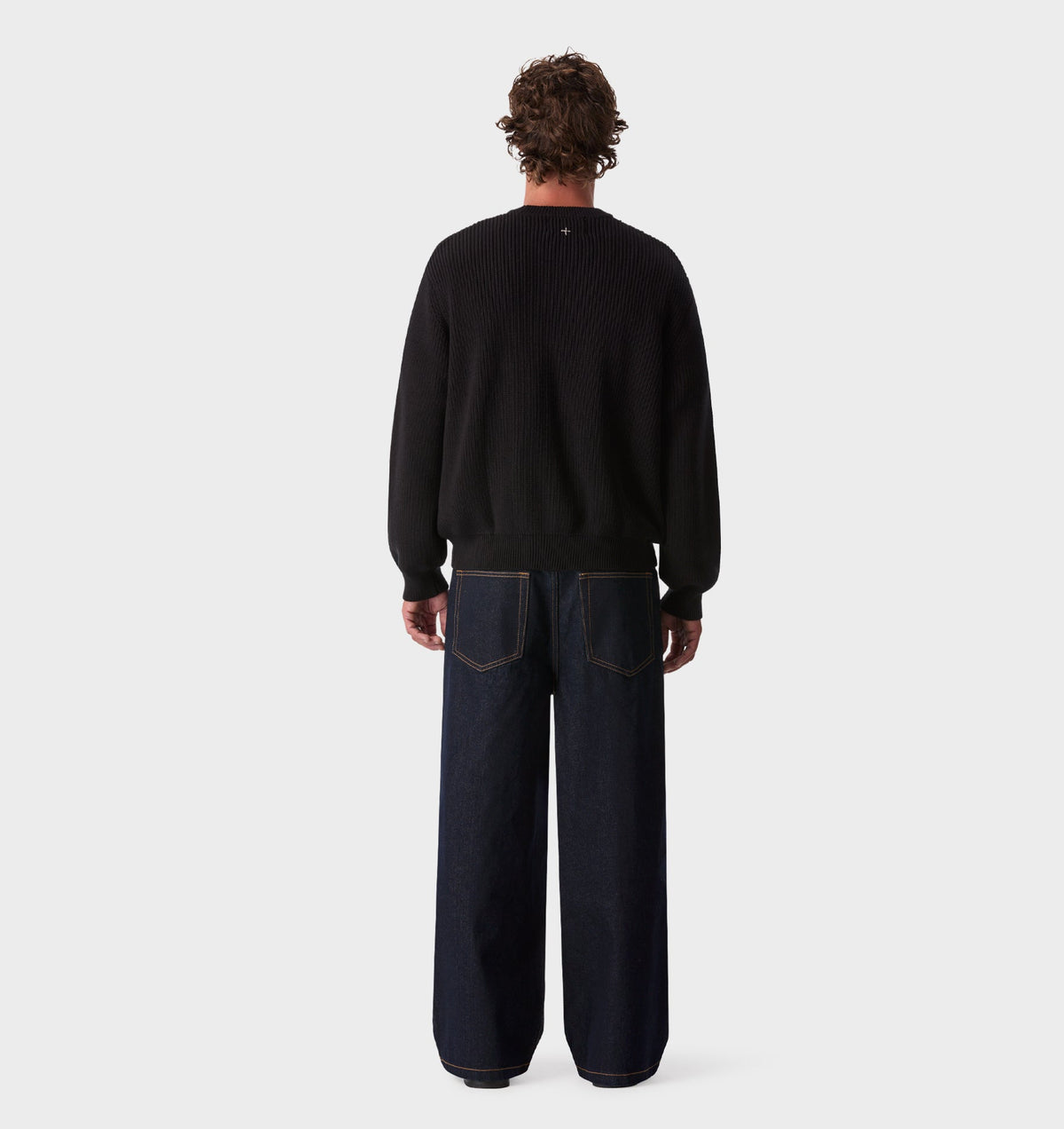 Wide Leg Pleat Denim - Indigo